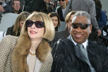 Anna Wintour och André Leon Talley front row på Chanel, A/W 07/08. Anna Wintour och André Leon Talley front row på Chanel, A/W 07/08.