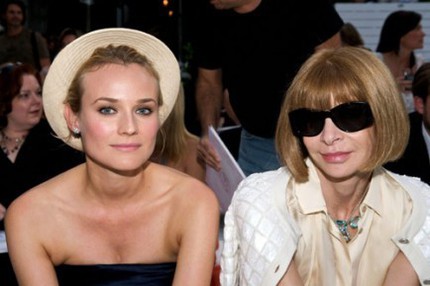 Diane Kruger och Anna Wintour front row på Chanel, Cruise 08/09. Diane Kruger och Anna Wintour front row på Chanel, Cruise 08/09.