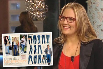 Baaams modechef Hulda Andersson pratar jeans i "Förkväll" på TV4.