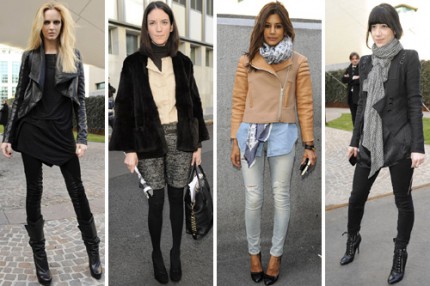 Streetstyle utanför Bottega Veneta, A/W 2010.