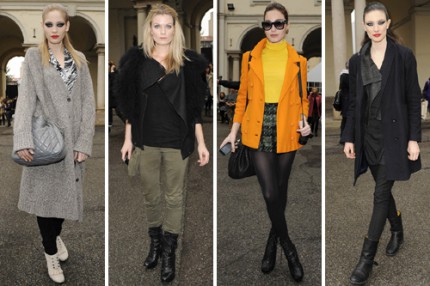 Streetstyle utanför Dsquared2, A/W 2010.