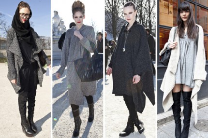 Stickade ytterplagg under Paris Fashion Week, A/W 2010.