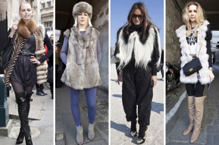 Pälsvästar under Paris Fashion Week, A/W 2010.