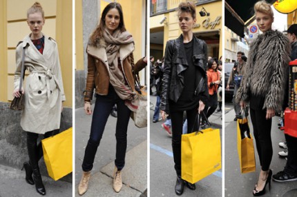 Streetstyle utanför Fendi, A/W 2010.
