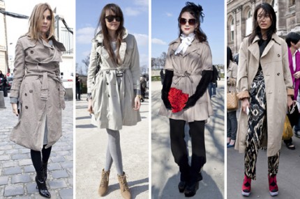 Trenchcoats under Paris Fashion Week, A/W 2010.
