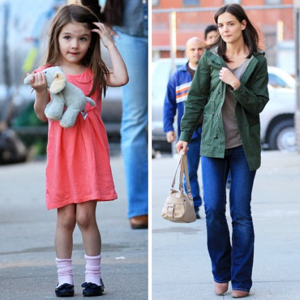 Lilla Suri är ofta mer uppklädd än mamma Katie Holmes.