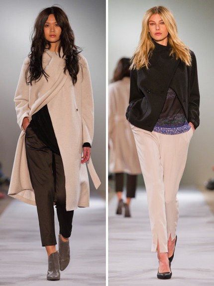 Omlottknäppning hos Filippa K, A/W 2012. Omlottknäppning hos Filippa K, A/W 2012.