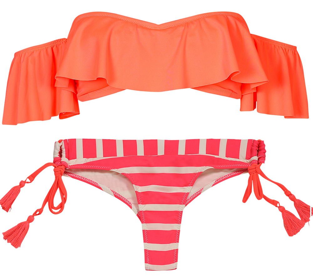 bikini med volangkant bikini med volangkant
