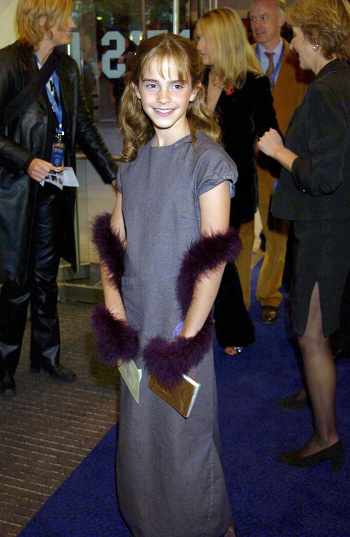 En bild på skådespelerskan Emma Watson 2001.