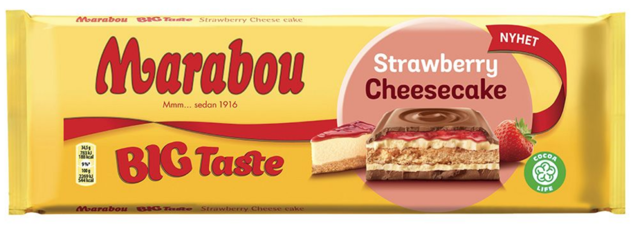 marabou strawberry cheesecake